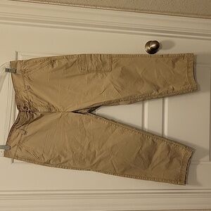 Eddie Bauer Khaki Rip-stop Fabric Capris Size 16W